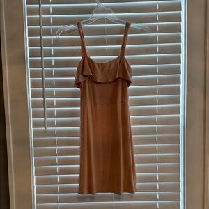 Forever 21 Tan Mini Dress with Ruffle